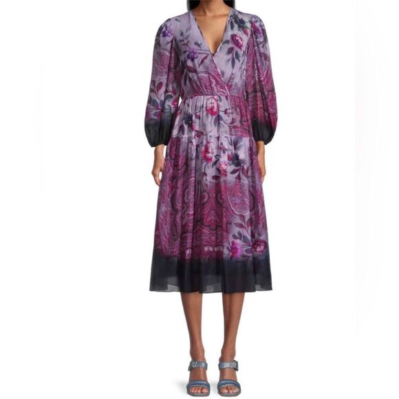 Kobi Halperin Chloe Blouson Sleeve Midi Dress with Pockets, NWT, Size XS - Picture 15 of 15
